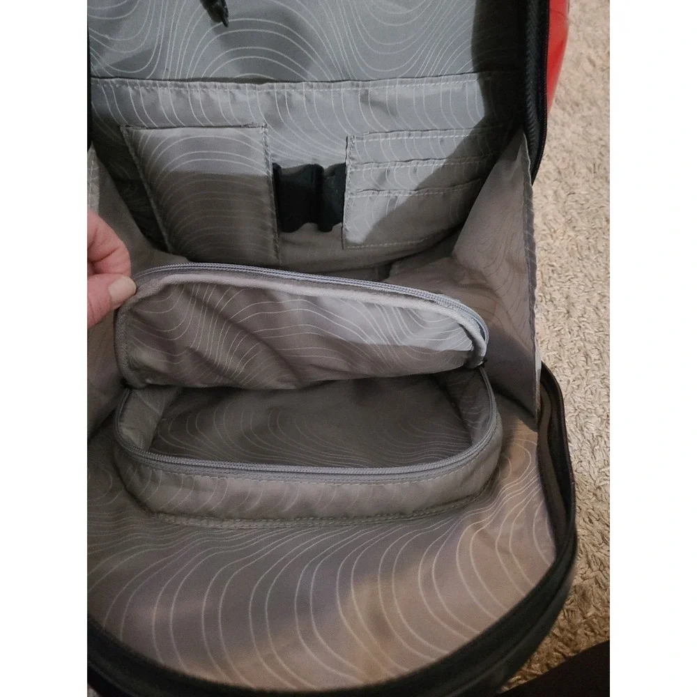 Skybags Speed II polycarbonate red & Black Motorcycle laptop backpack